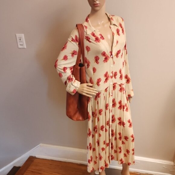 Vintage Samantha Sung London| Aubrey Maxi Dress| Coral Floral| NWT Size 10 - Picture 2 of 12